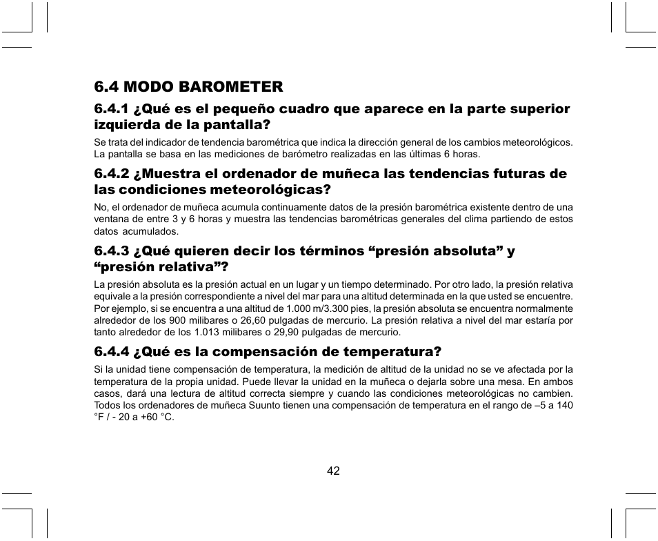 4 modo barometer | SUUNTO X-Lander User Manual | Page 182 / 380