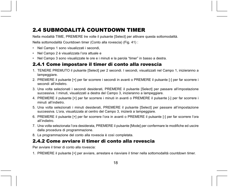 4 submodalità countdown timer, 1 come impostare il timer di conto alla rovescia, 2 come avviare il timer di conto alla rovescia | SUUNTO X-Lander User Manual | Page 206 / 380