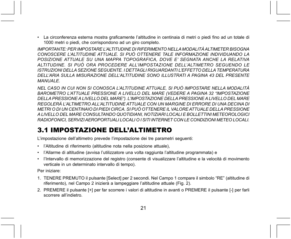 1 impostazione dell’altimetro | SUUNTO X-Lander User Manual | Page 209 / 380