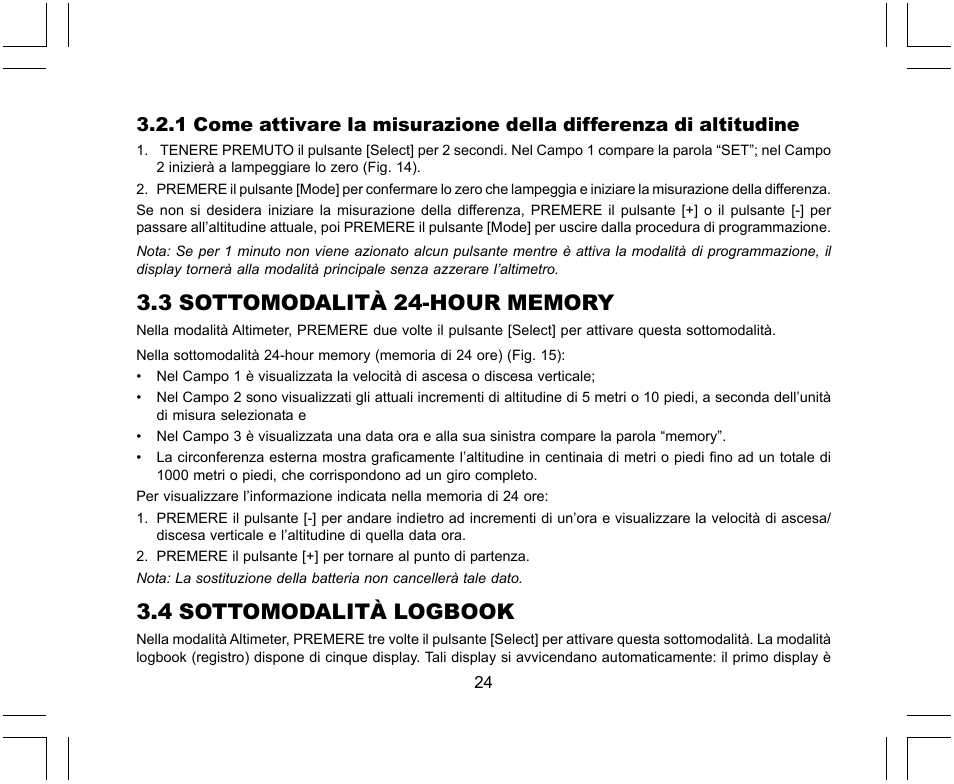 4 sottomodalità logbook | SUUNTO X-Lander User Manual | Page 212 / 380