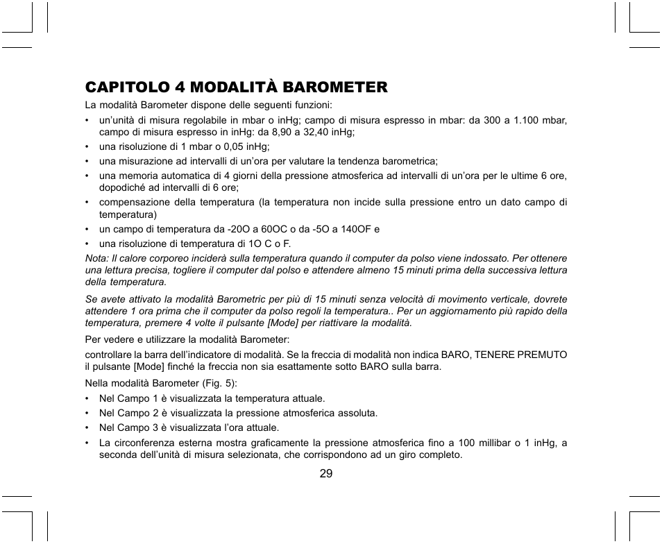 Capitolo 4 modalità barometer | SUUNTO X-Lander User Manual | Page 217 / 380