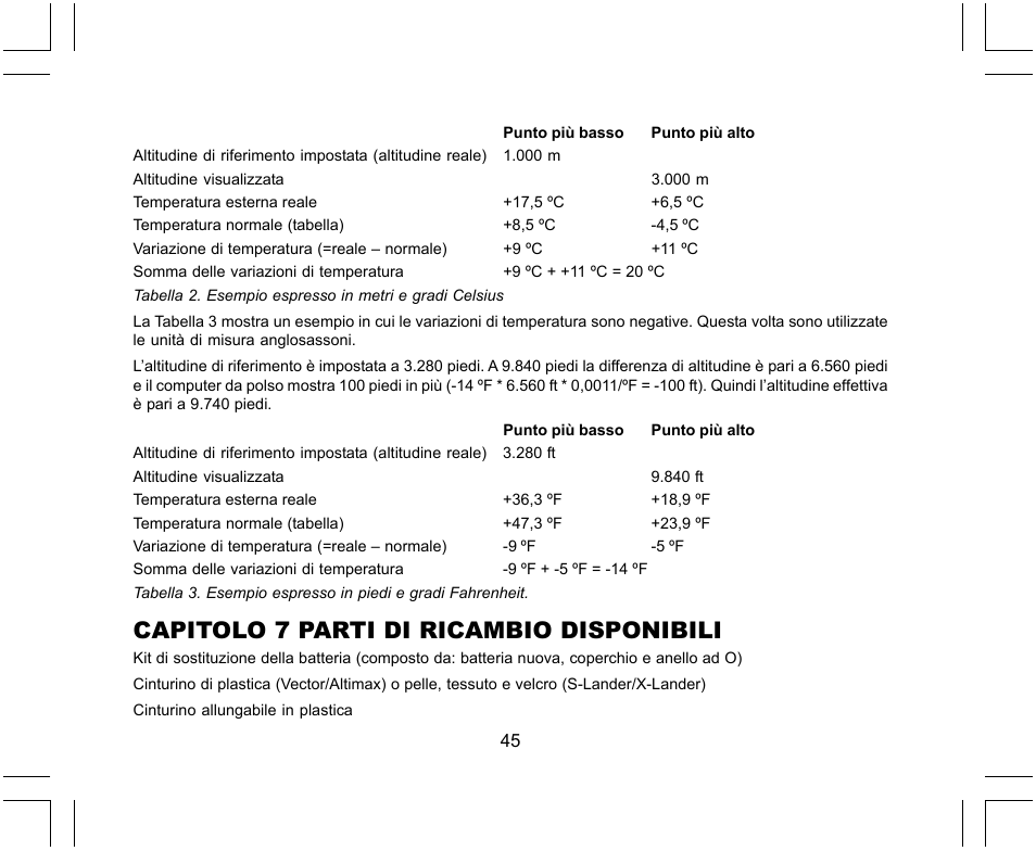 Capitolo 7 parti di ricambio disponibili | SUUNTO X-Lander User Manual | Page 233 / 380