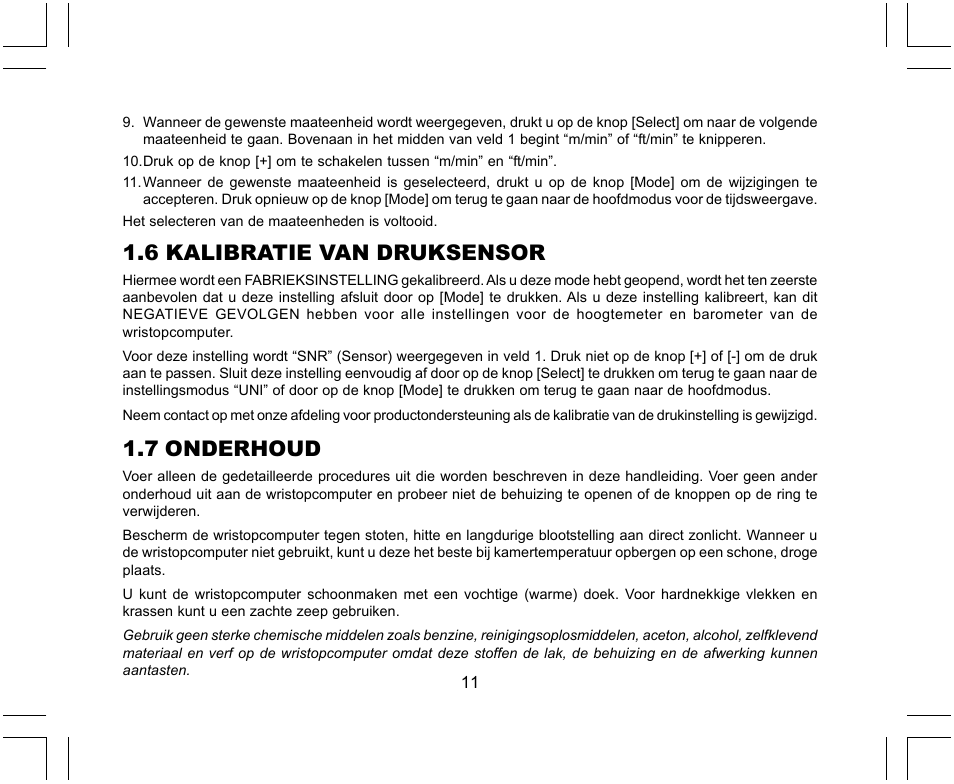 6 kalibratie van druksensor, 7 onderhoud | SUUNTO X-Lander User Manual | Page 247 / 380