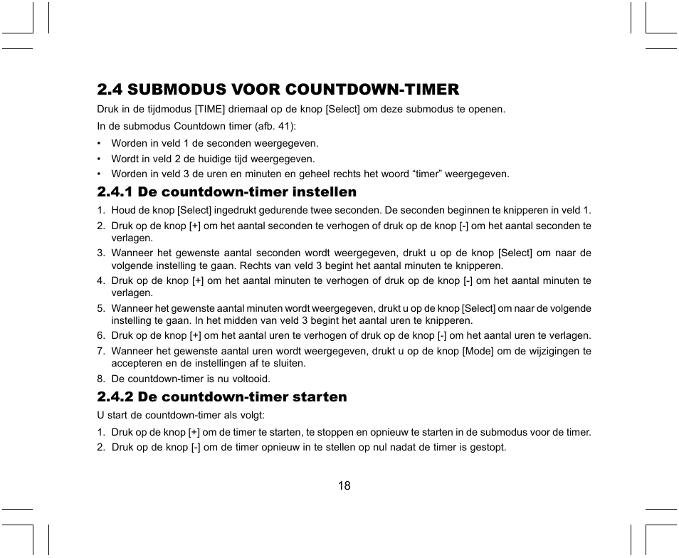 4 submodus voor countdown-timer, 1 de countdown-timer instellen, 2 de countdown-timer starten | SUUNTO X-Lander User Manual | Page 254 / 380