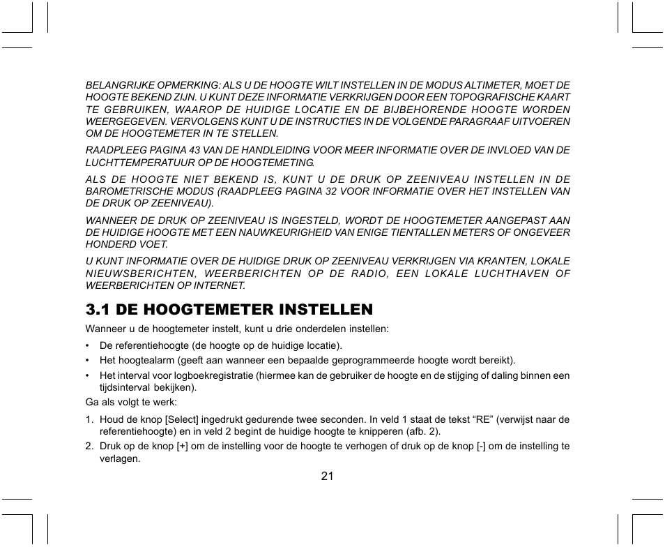 1 de hoogtemeter instellen | SUUNTO X-Lander User Manual | Page 257 / 380