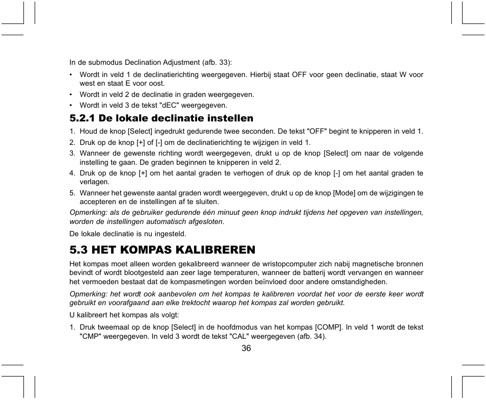 3 het kompas kalibreren, 1 de lokale declinatie instellen | SUUNTO X-Lander User Manual | Page 272 / 380