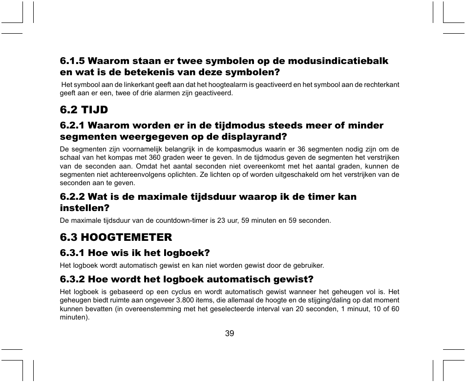 2 tijd, 3 hoogtemeter | SUUNTO X-Lander User Manual | Page 275 / 380