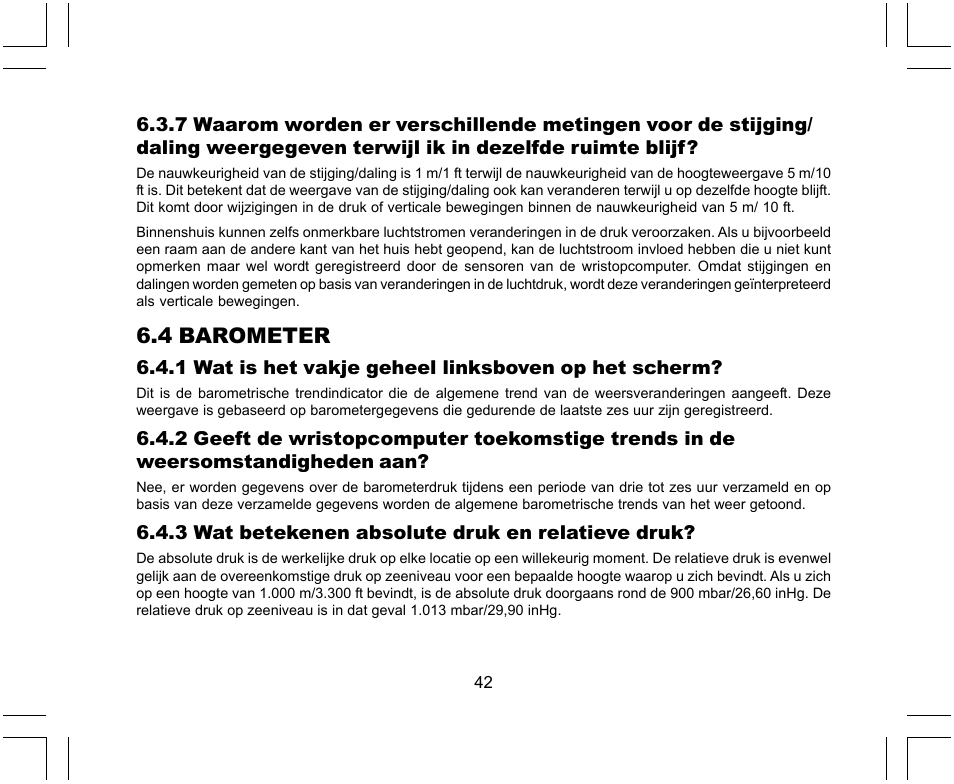 4 barometer | SUUNTO X-Lander User Manual | Page 278 / 380