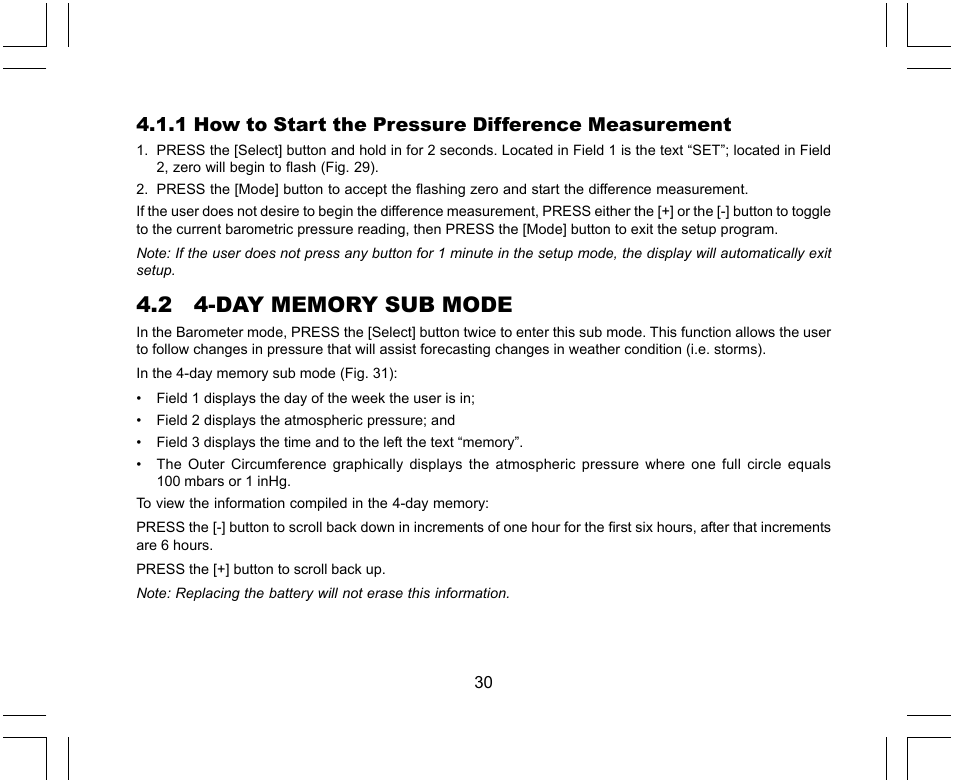 1 how to start the pressure difference measurement | SUUNTO X-Lander User Manual | Page 30 / 380