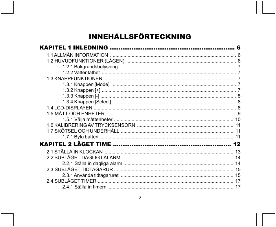 Innehållsförteckning | SUUNTO X-Lander User Manual | Page 332 / 380