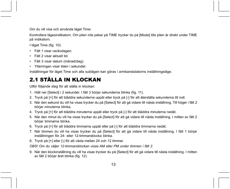 1 ställa in klockan | SUUNTO X-Lander User Manual | Page 343 / 380