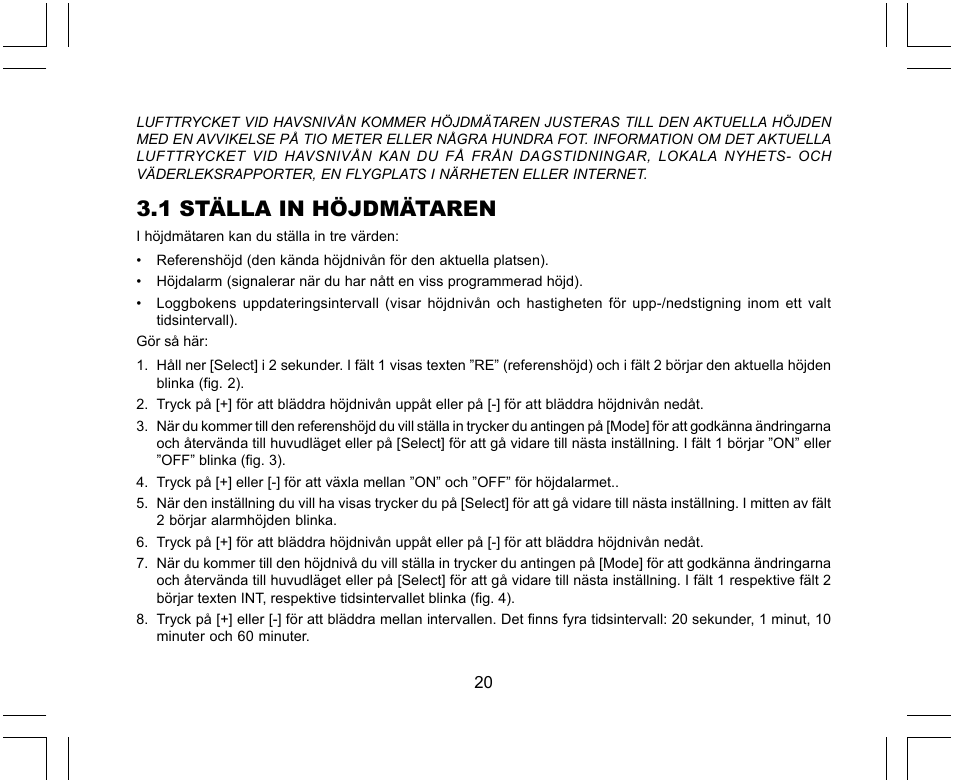 1 ställa in höjdmätaren | SUUNTO X-Lander User Manual | Page 350 / 380