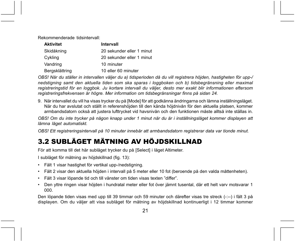 2 subläget mätning av höjdskillnad | SUUNTO X-Lander User Manual | Page 351 / 380