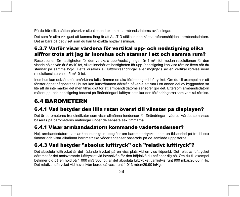 4 barometern | SUUNTO X-Lander User Manual | Page 368 / 380