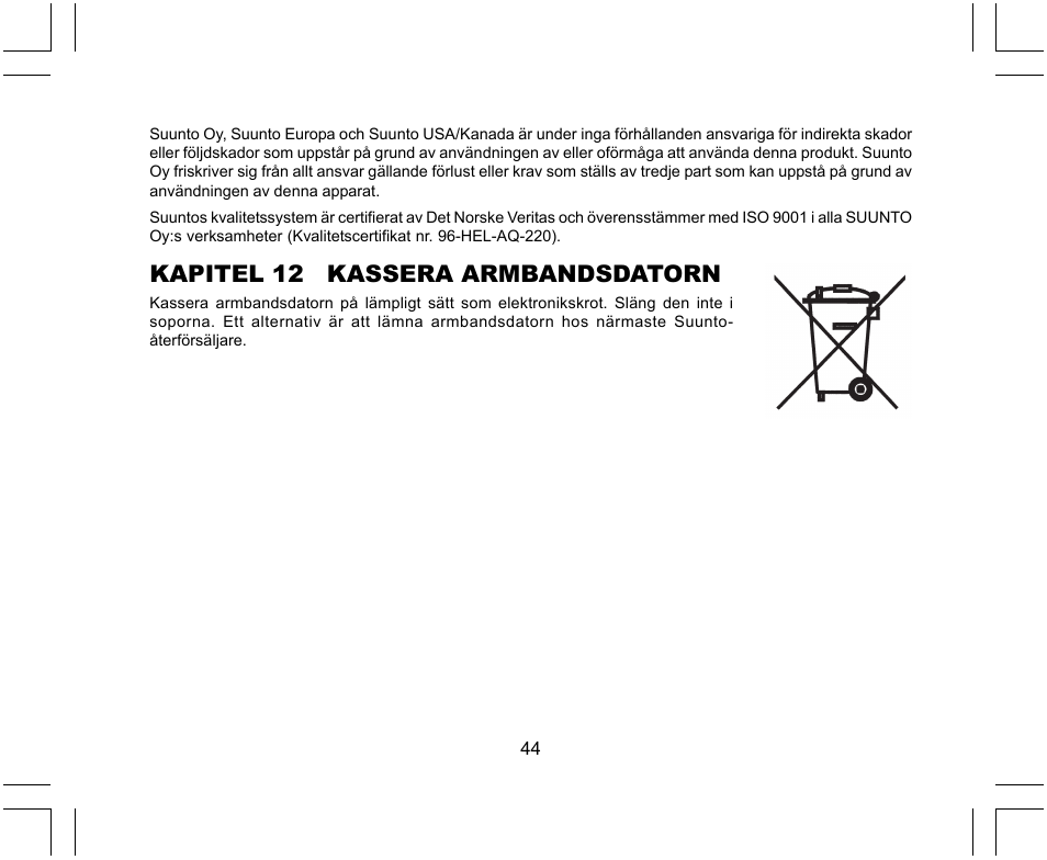 Kapitel 12 kassera armbandsdatorn | SUUNTO X-Lander User Manual | Page 374 / 380