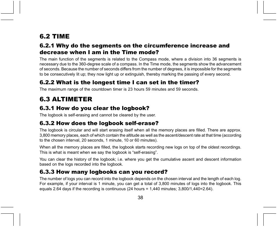 2 time, 3 altimeter | SUUNTO X-Lander User Manual | Page 38 / 380