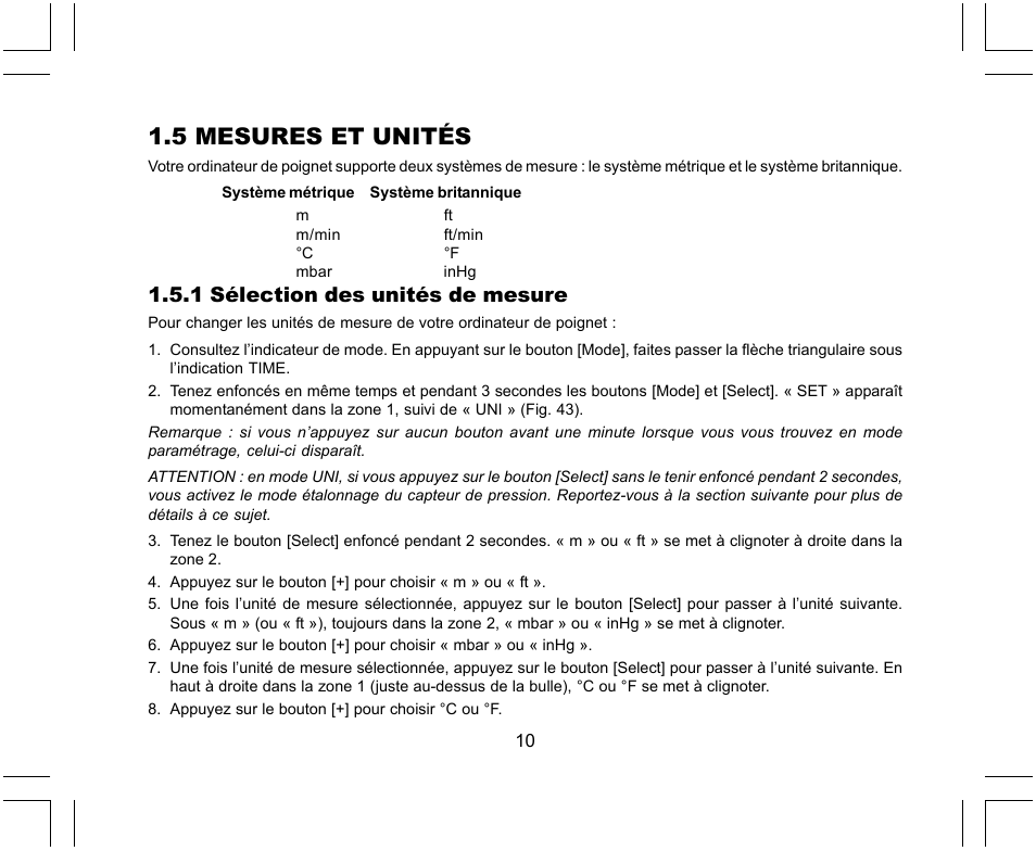 5 mesures et unités, 1 sélection des unités de mesure | SUUNTO X-Lander User Manual | Page 56 / 380