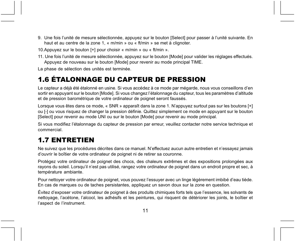 6 étalonnage du capteur de pression, 7 entretien | SUUNTO X-Lander User Manual | Page 57 / 380