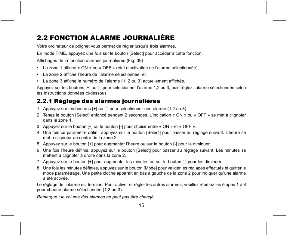 2 fonction alarme journalière, 1 réglage des alarmes journalières | SUUNTO X-Lander User Manual | Page 61 / 380