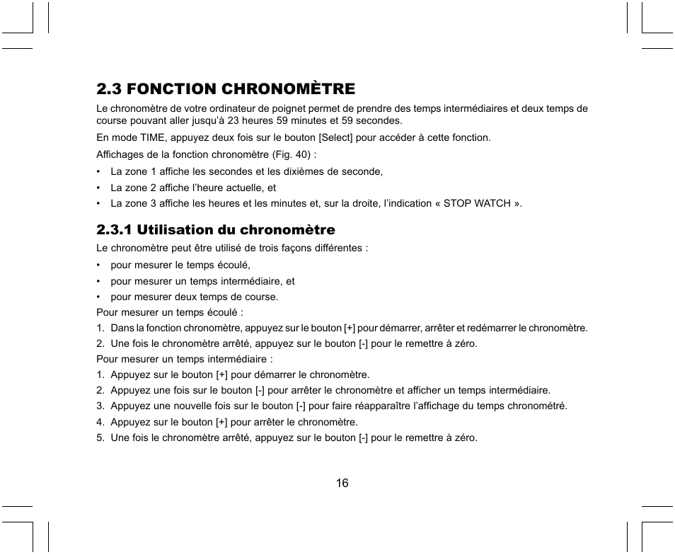 3 fonction chronomètre | SUUNTO X-Lander User Manual | Page 62 / 380