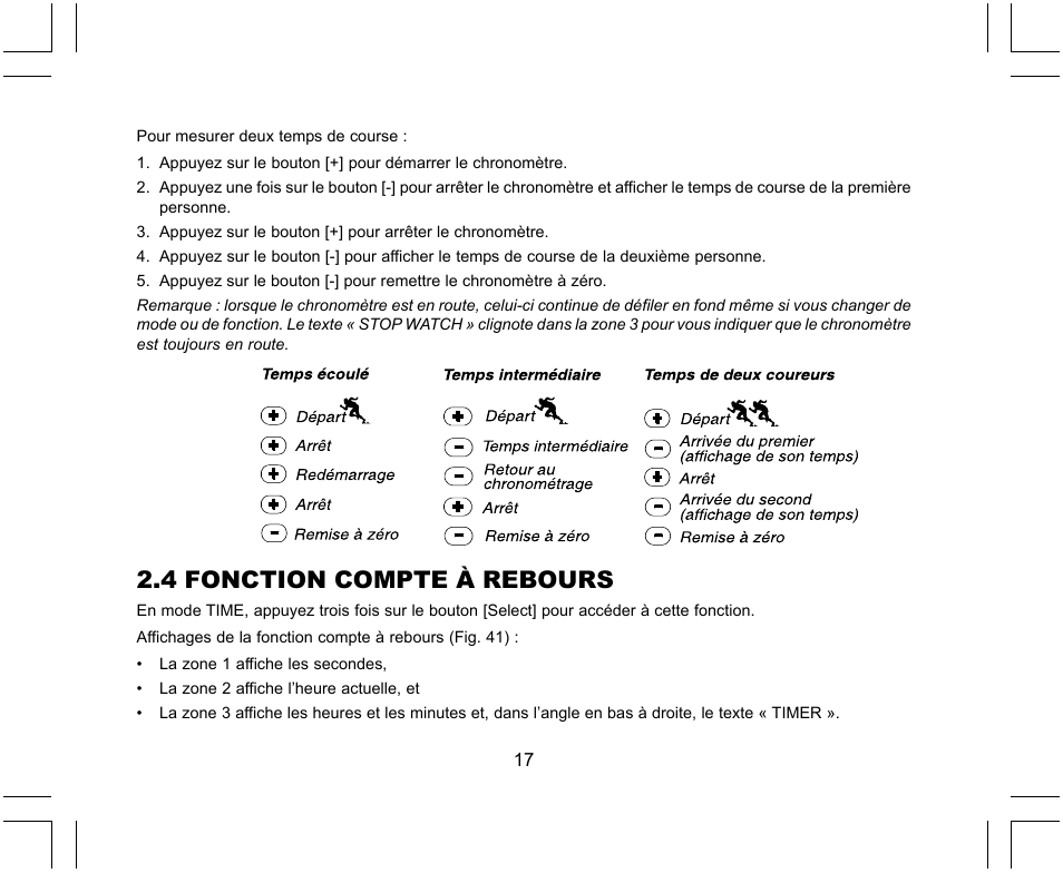 4 fonction compte à rebours | SUUNTO X-Lander User Manual | Page 63 / 380