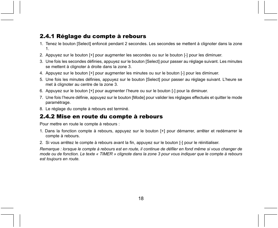 1 réglage du compte à rebours, 2 mise en route du compte à rebours | SUUNTO X-Lander User Manual | Page 64 / 380