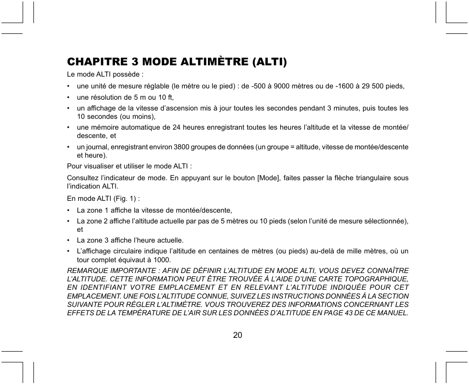 Chapitre 3 mode altimètre (alti) | SUUNTO X-Lander User Manual | Page 66 / 380