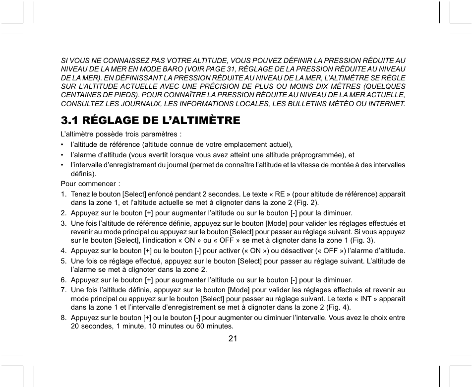 1 réglage de l’altimètre | SUUNTO X-Lander User Manual | Page 67 / 380