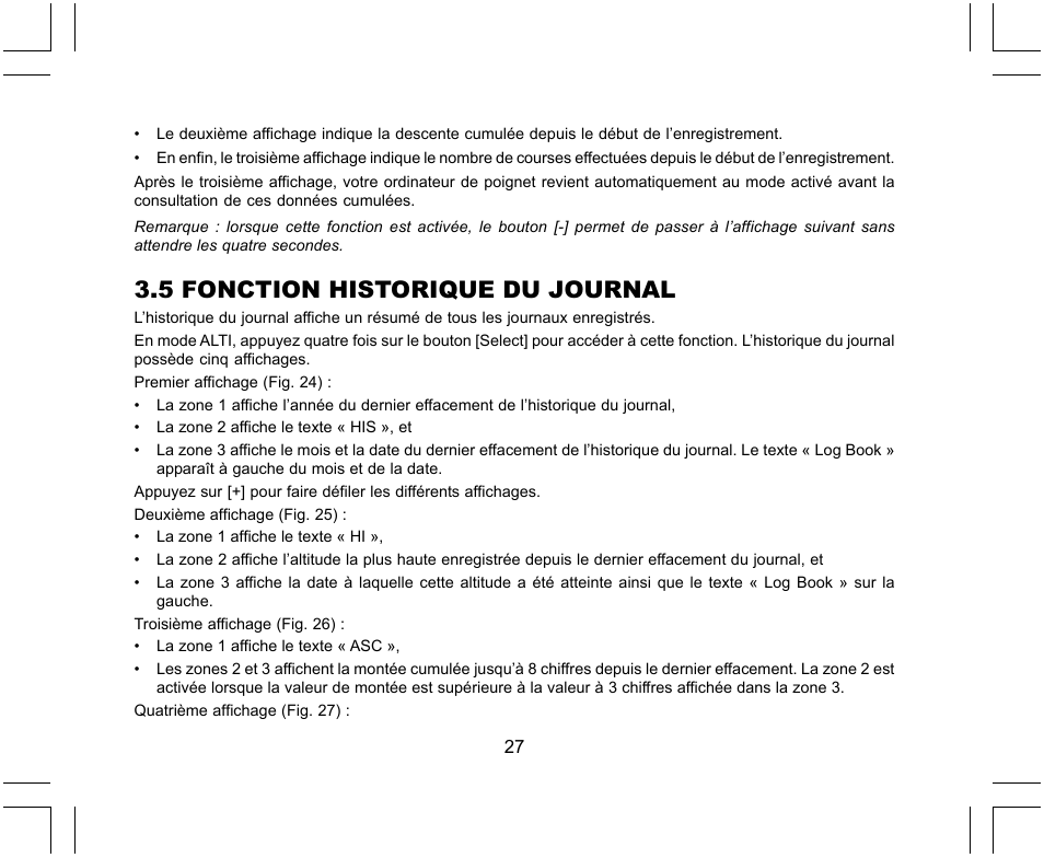 5 fonction historique du journal | SUUNTO X-Lander User Manual | Page 73 / 380