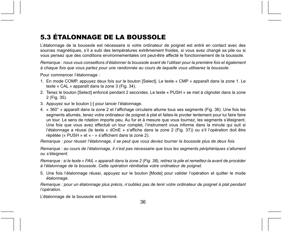 3 étalonnage de la boussole | SUUNTO X-Lander User Manual | Page 82 / 380