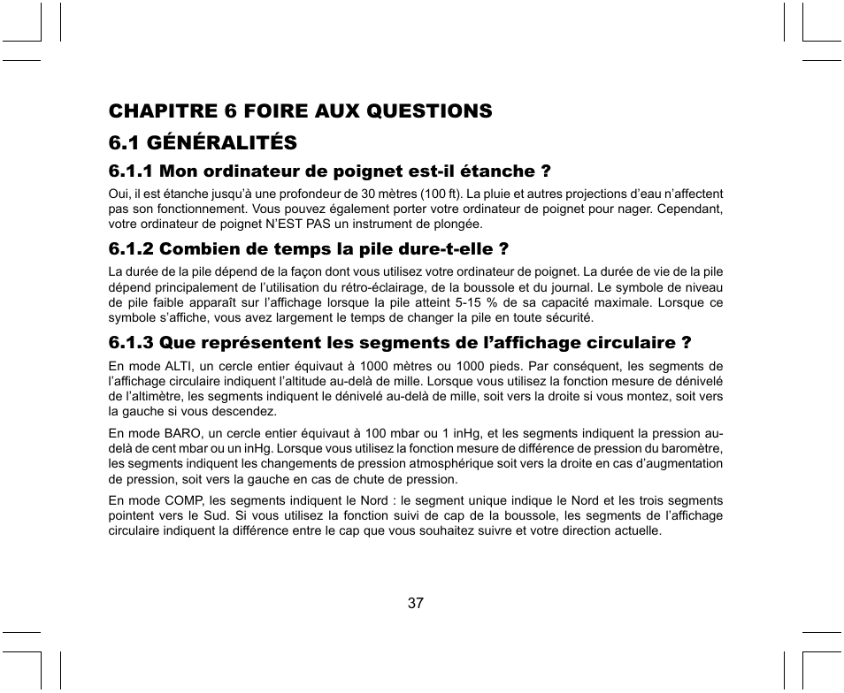 Chapitre 6 foire aux questions 6.1 généralités | SUUNTO X-Lander User Manual | Page 83 / 380