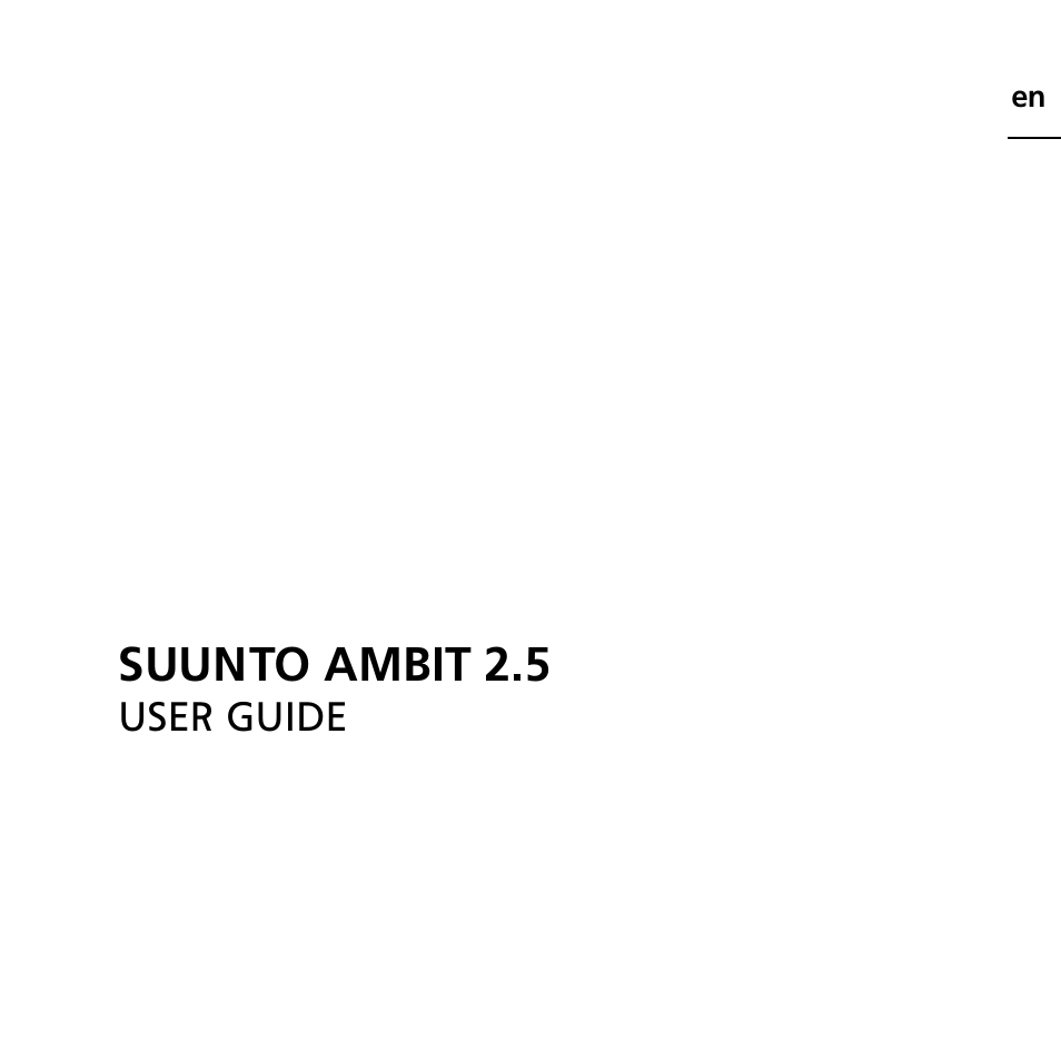 SUUNTO AMBIT User Manual | 120 pages