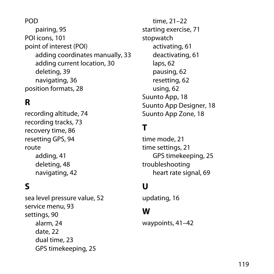 SUUNTO AMBIT User Manual | Page 119 / 120
