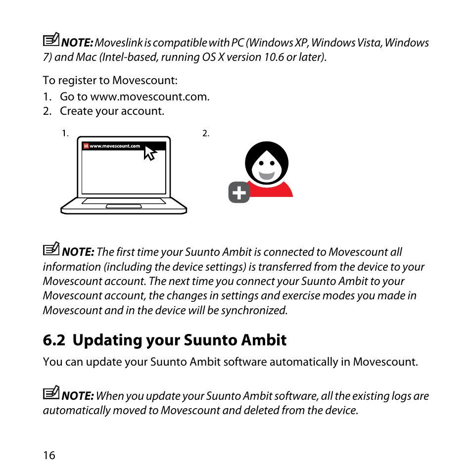 2 updating your suunto ambit | SUUNTO AMBIT User Manual | Page 16 / 120