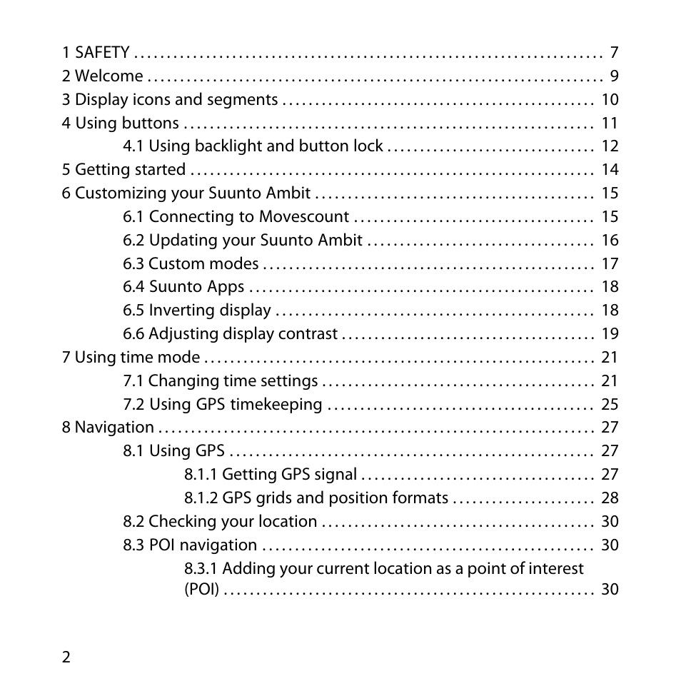 SUUNTO AMBIT User Manual | Page 2 / 120