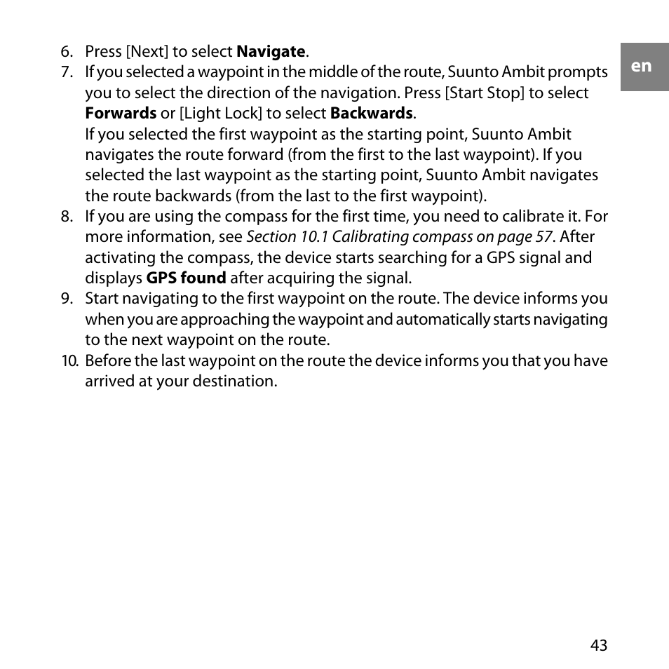 SUUNTO AMBIT User Manual | Page 43 / 120