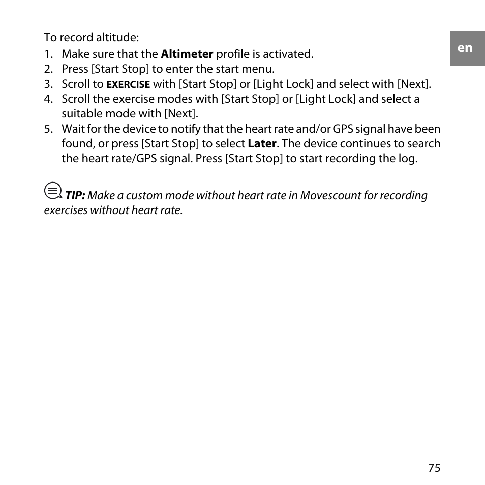 SUUNTO AMBIT User Manual | Page 75 / 120