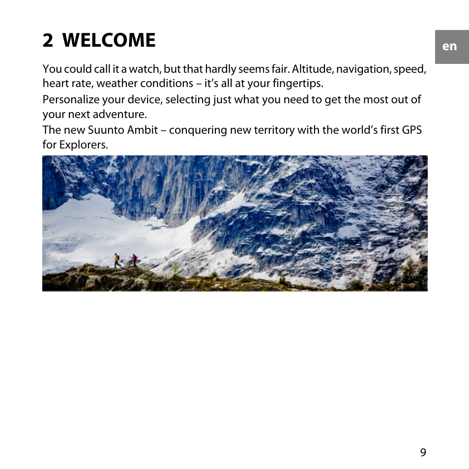 2 welcome | SUUNTO AMBIT User Manual | Page 9 / 120