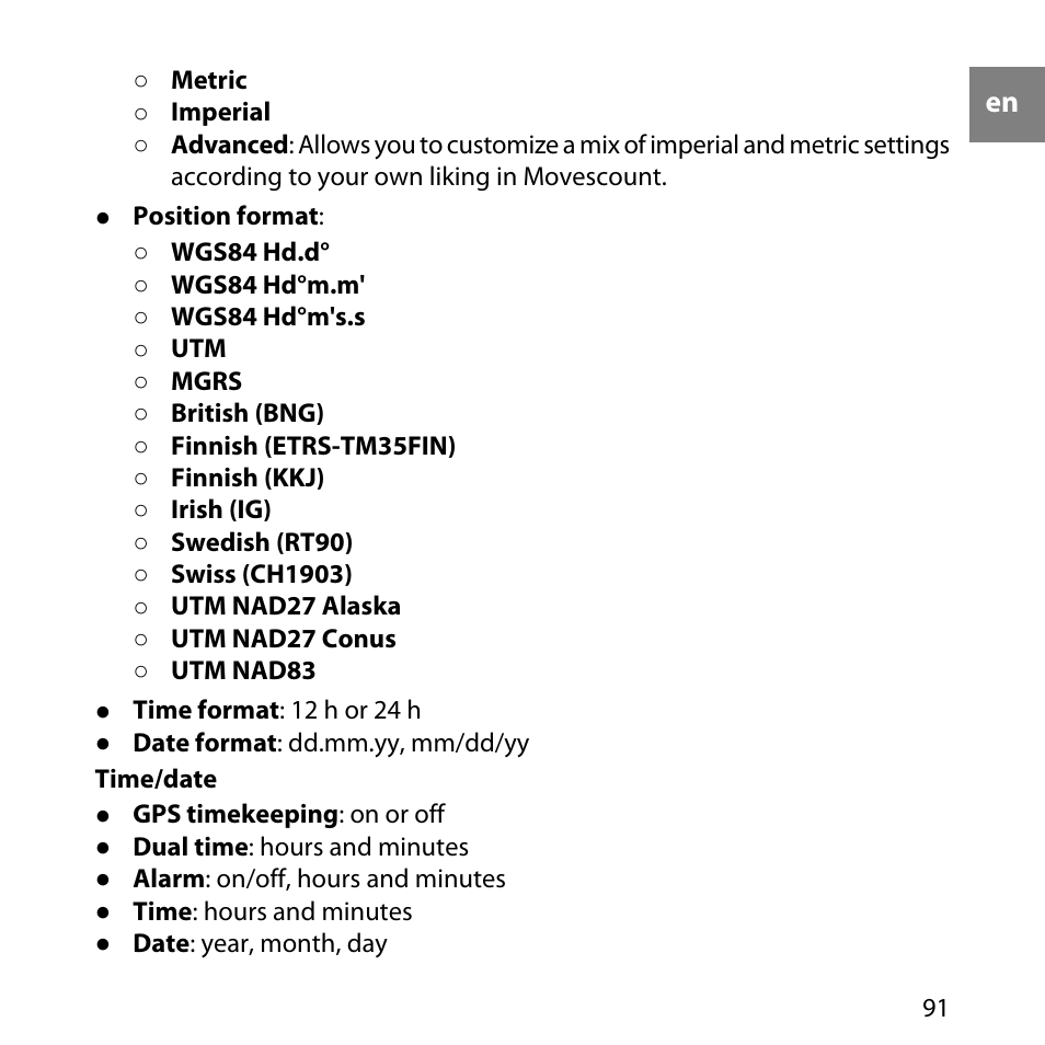 SUUNTO AMBIT User Manual | Page 91 / 120