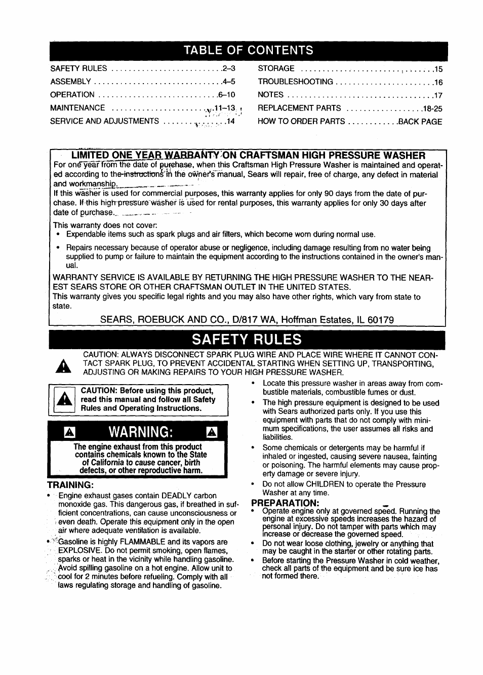 Craftsman 580.762250 User Manual | Page 2 / 16