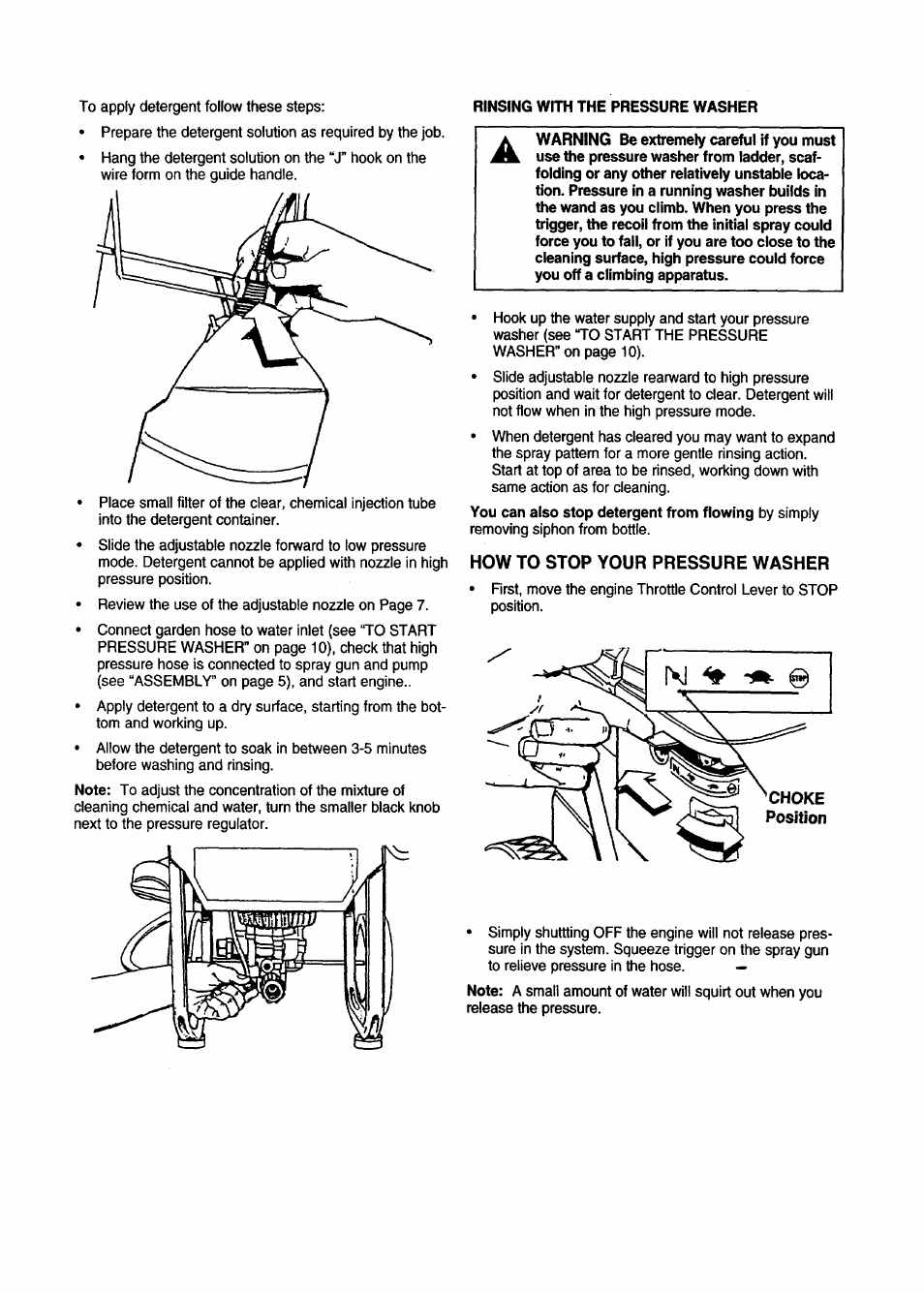 How to stop your pressure washer | Craftsman 580.762250 User Manual | Page 8 / 16