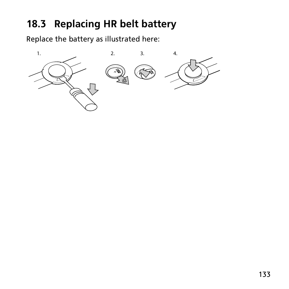 3 replacing hr belt battery | SUUNTO AMBIT2 R User Guide User Manual | Page 133 / 145