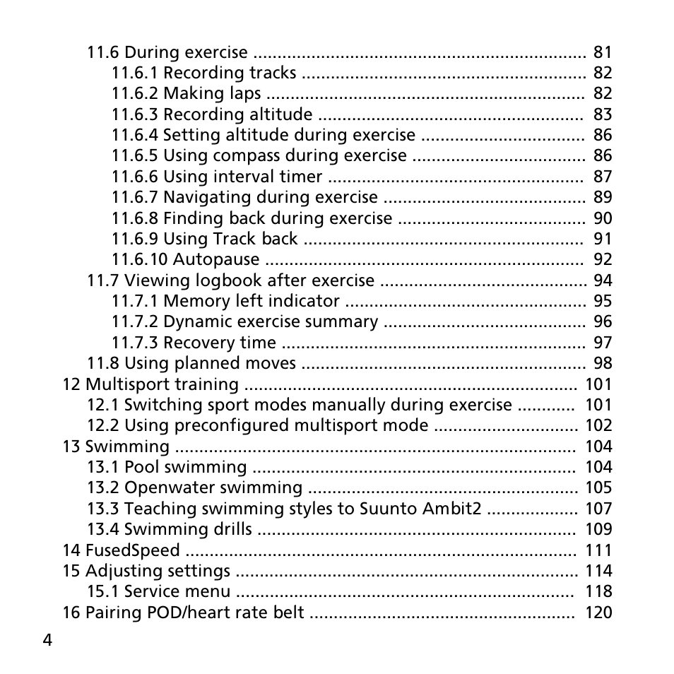 SUUNTO AMBIT2 R User Guide User Manual | Page 4 / 145