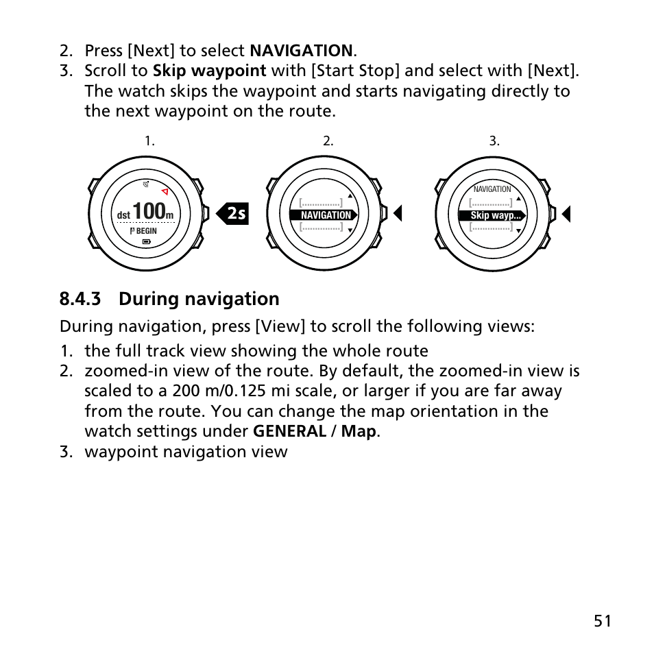 3 during navigation | SUUNTO AMBIT2 R User Guide User Manual | Page 51 / 145