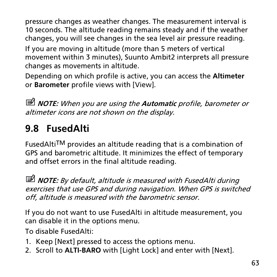 8 fusedalti | SUUNTO AMBIT2 R User Guide User Manual | Page 63 / 145