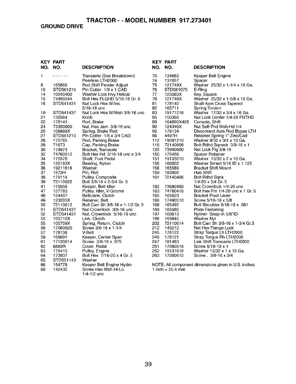 Ground drive | Craftsman 917.273401 User Manual | Page 39 / 56