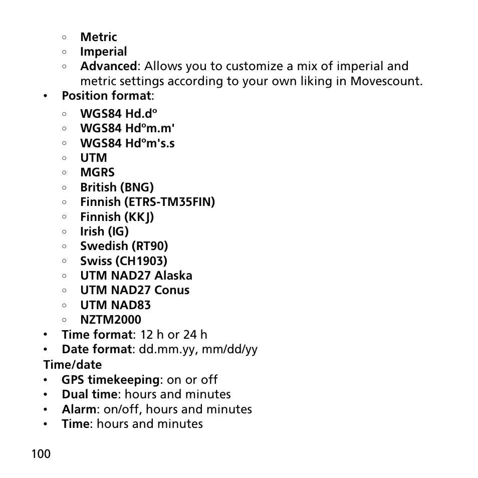 SUUNTO AMBIT2 S User Guide User Manual | Page 100 / 128