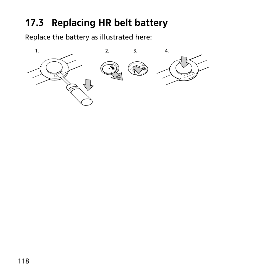 3 replacing hr belt battery | SUUNTO AMBIT2 S User Guide User Manual | Page 118 / 128