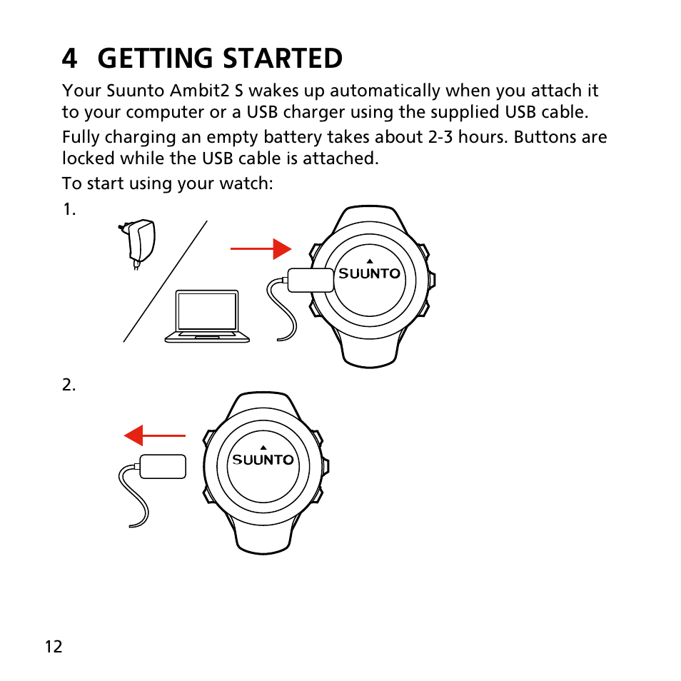 4 getting started | SUUNTO AMBIT2 S User Guide User Manual | Page 12 / 128