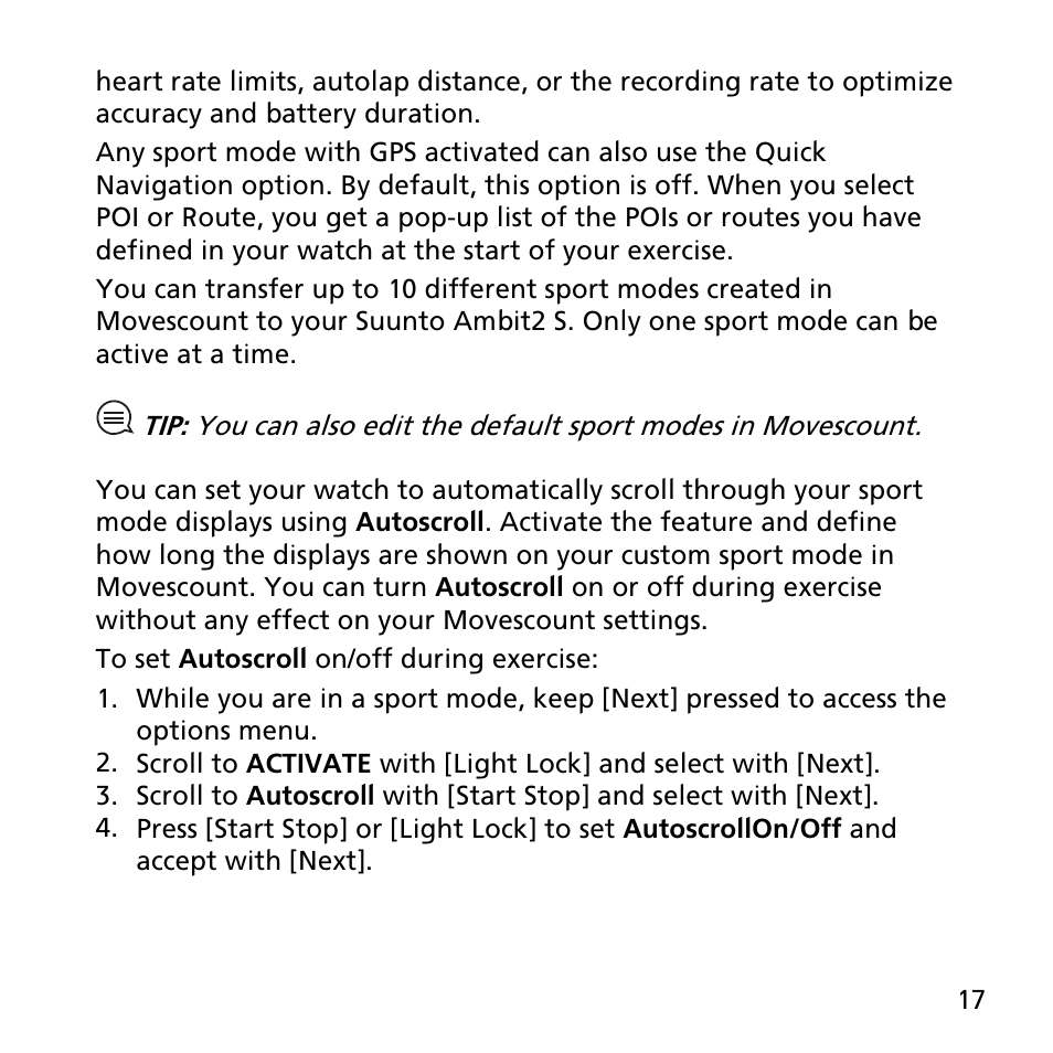 SUUNTO AMBIT2 S User Guide User Manual | Page 17 / 128